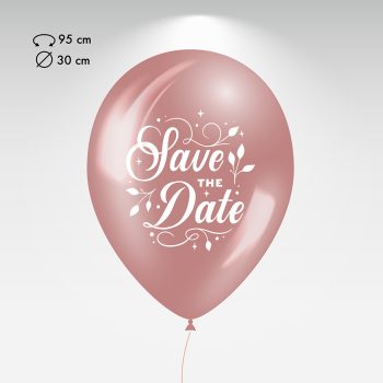 balões com cores metálicas